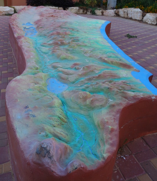 Israel relief map, Arad, Arad guest house, Dan to Beersheba, Israel borders