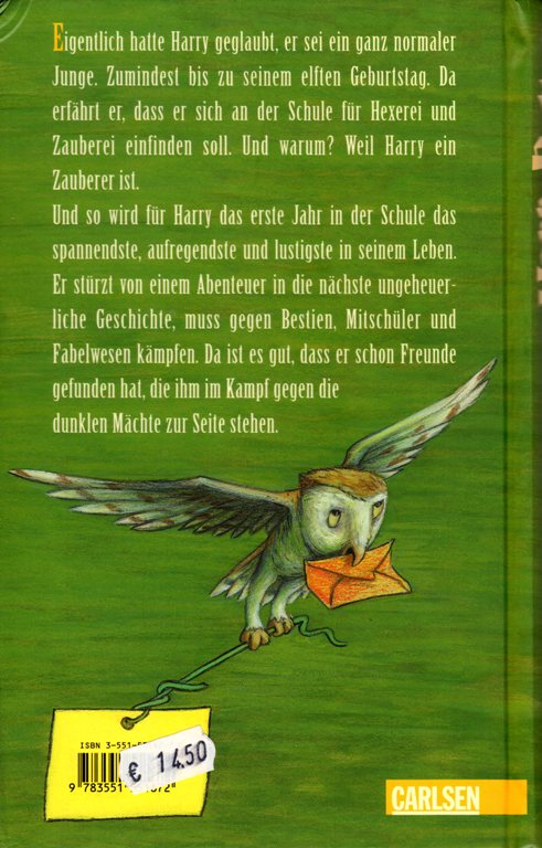 Harry Potter German Cover, J. K. Rowling, Harry Potter Translation