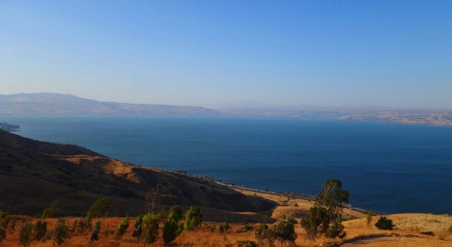 Sea of Galilee, Overhead view of Sea of Galilee, Poryia Youth Hostel, Galilee