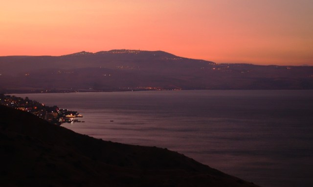 Sea of Galilee, Sunset, Poria Youth Hostel, Red Sky