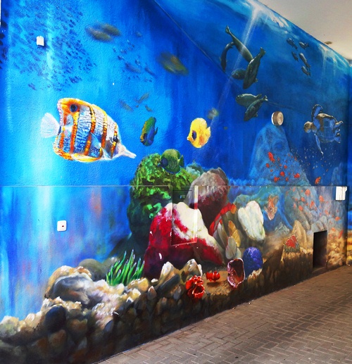 Jena Germany, Mural, Wall Art, Aquarium