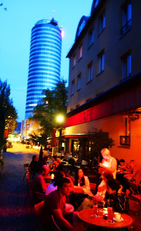 Cafe Stilbruch, Jena, Germany, After dark, night photography
