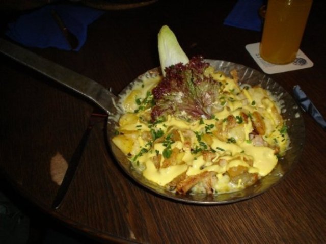 Birnen Phanne, Stilbruch, Jena, Germany, pork, potatoes, pear