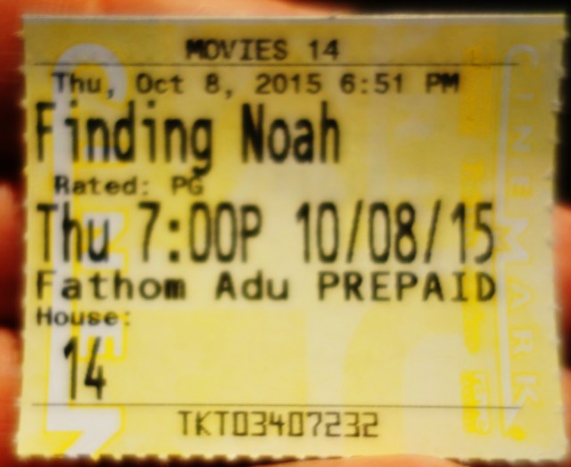 Finding Noah Movie, Steve Rudd, Movie Event. Fathom, Ararat