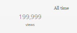 199999, blog views, blog stats