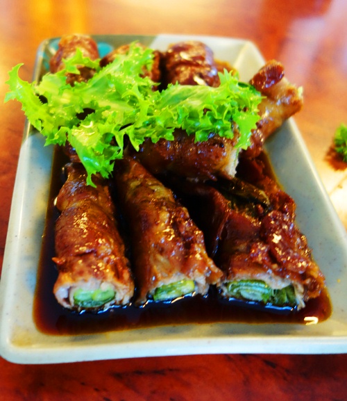 Pork rolls, Pork Maki, Pork and Vegetables