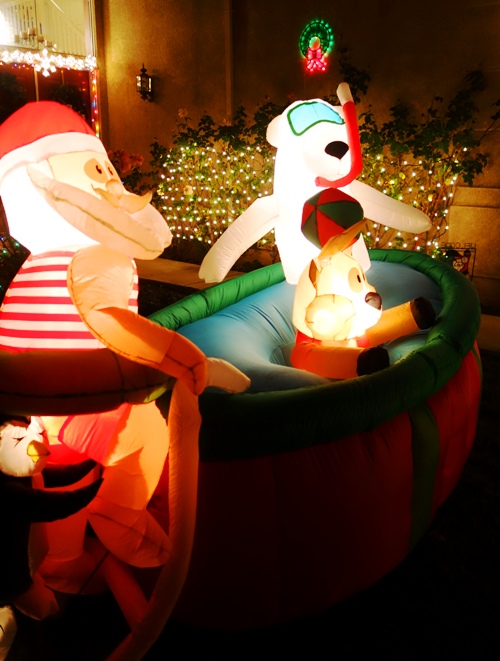 Santa, Hot Tub, Pool, Rudolph, Polar Bear