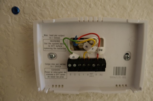 Thermostat, Wiring, Home repair. Heating and Cooling