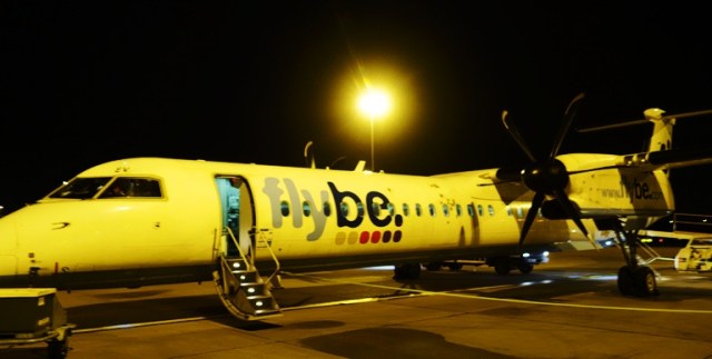 Flybe, Airplane, Prop Plane, Glasgow to Birmingham
