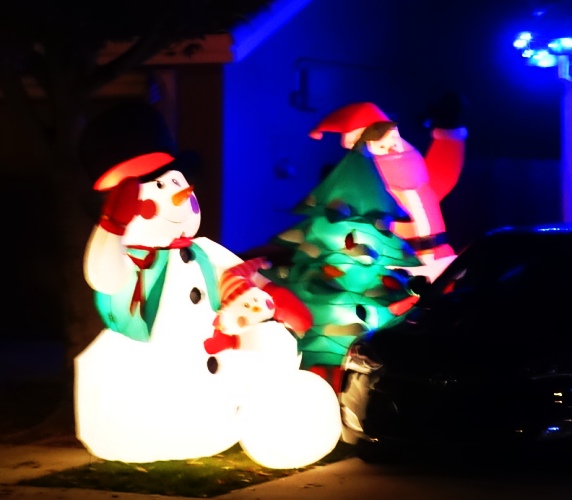 Blow Up Santa, Christmas Decorations, December, Christmas