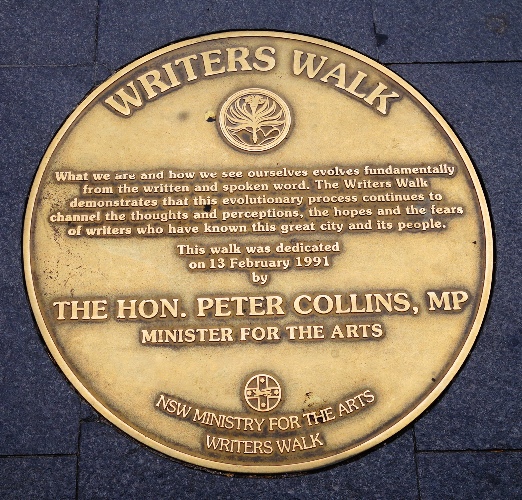 Writers Walk, Sydney, Harbour, Peter Collins, Honor Plaques, literature