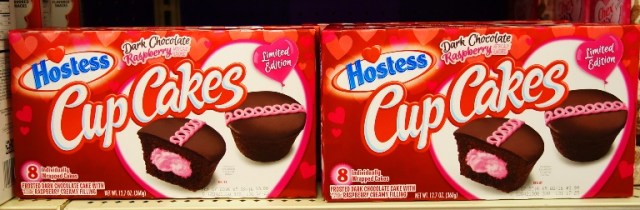 Dark Chocolate Raspberry CupCakes, Hostess, CupCakes, Snack Cakes, Valentine's Day