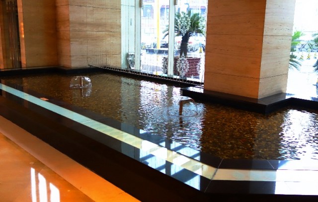 Goldfish Pond, Hotel Lobby, goldfish, koi pond