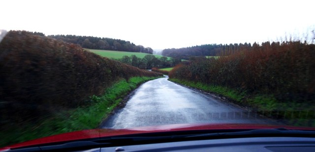 English country Road, Hampshire, narrow road, Jane Austen Country