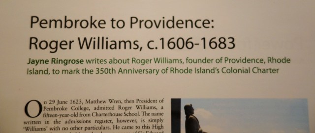 Martlet, Pembroke College, Roger Williams, Rhode Island