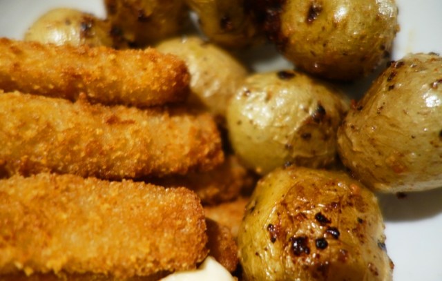 Fish and Chips, Fish Sticks, Potato Creamers, Roasted Potatoes