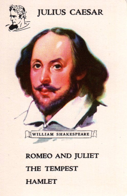 Authors Card Game - William Shakespeare - Whitman - Anne Wales Abbott - Julius Caesar