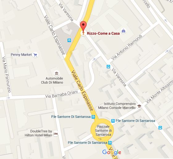 Milan Restaurant, Google Map, Rizzo - Come a Casa