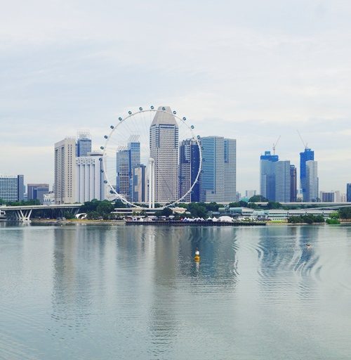 Singapore Flyer, Singapore River, Reflections, Ripples