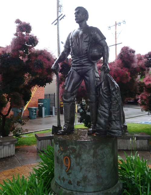 The Firefighter, Tracy, California, Sculpture