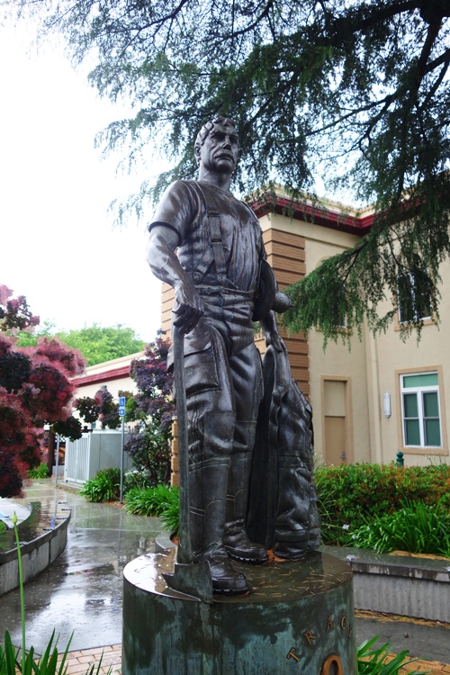 The Firefighter, Tracy, California, Sculpture