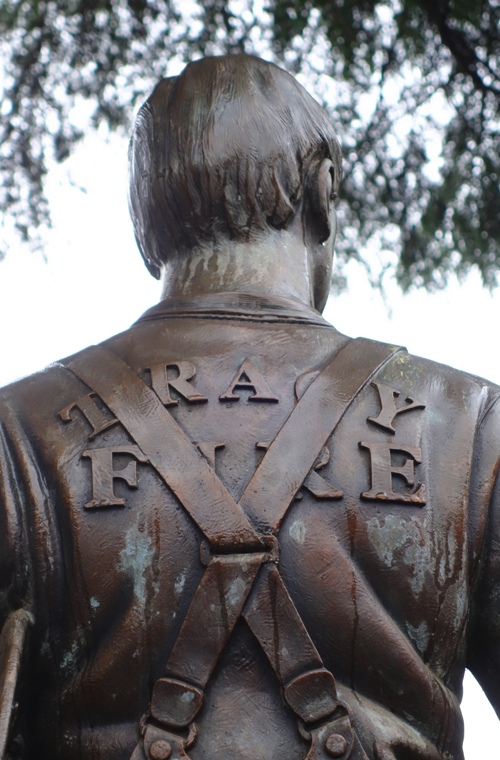 The Firefighter, Tracy, California, Sculpture