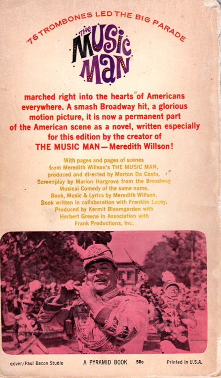 The Music Man, Novel, Meredith Wilson, Broadway, Musical