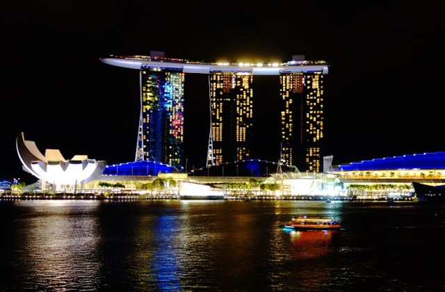 Marina Bay, Sands Hotel, Singapore River Boat, Reflections