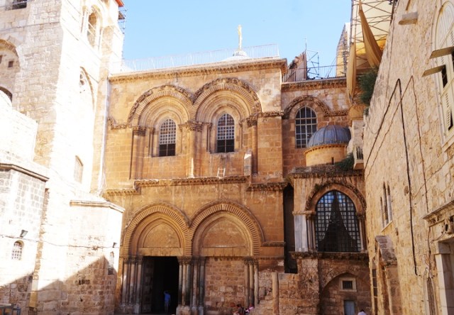 Sepulcher, Jerusalem, Courtyard, Ladder