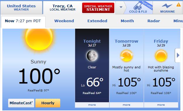 Temperatures, Accuweather.com, humidity, heat index