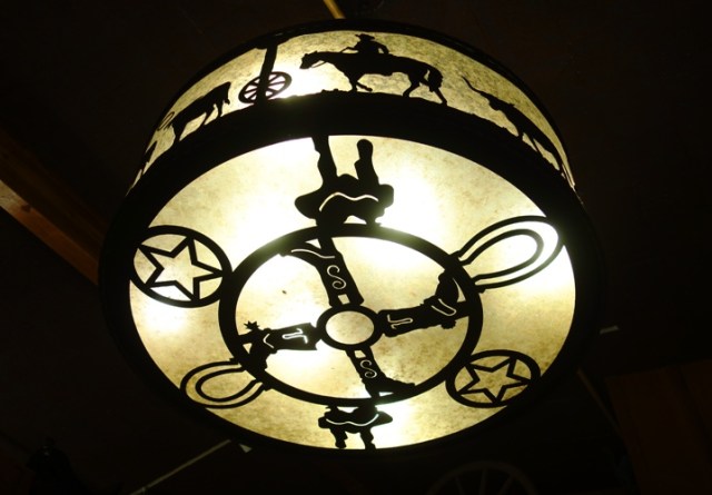 Cattlemens light fixture, steak house, steak dinner, livermore, california