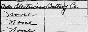 1930 census, Auto Electrician, Battery Company, Occupation
