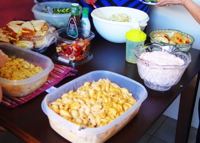 Salads, pasta, potluck, Sunday Potluck, Favorite foods