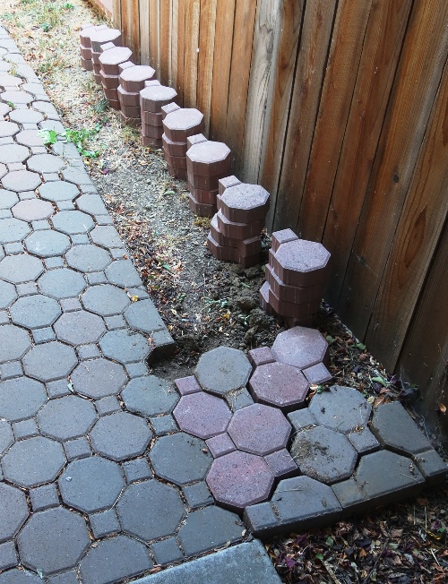 Walkway to Backyard, mendocino pavers, concrete pavers