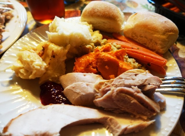 Thanksgiving Plate, Turkey and Fixings, Thanksgiving
