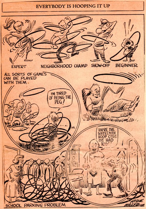 Frank Andrea Miller, Hula Hoop 1968, editorial cartoon