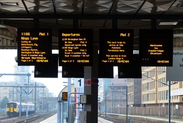 Cambridge, UK, Train Station, Trains