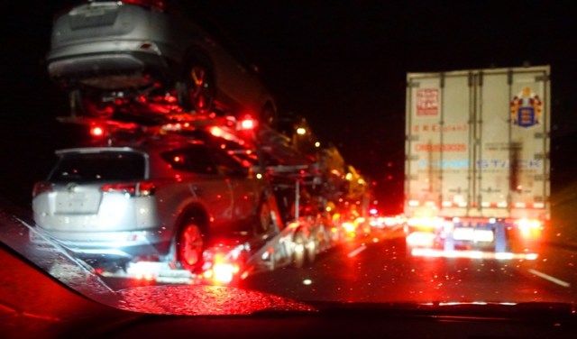 Trucks in Rain, Altamont, Stormy Weather, 580 commute