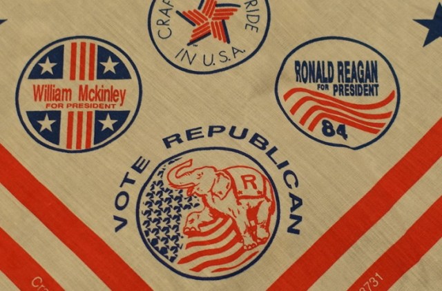 Campaign logos, presidential campaigns, Logo scarf, Western Textile