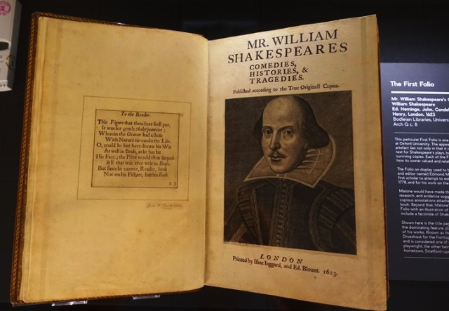 Shakespeare's First Folio, Edmond Malone, Singapore National Library