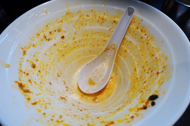 Laksa, katong laksa, Singapore, empty bowl