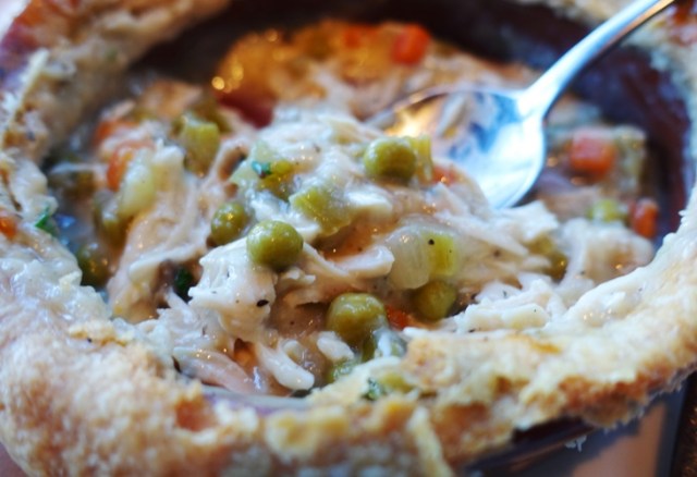 Chicken Pot Pie, Lazy Dog, pastry, comfort food