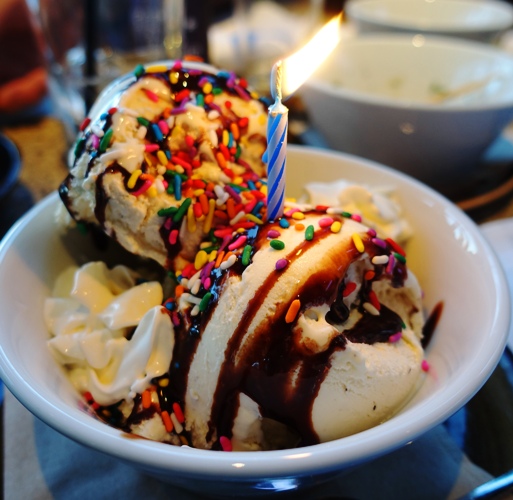 Birthday Ice Cream, sprinkles, chocolate