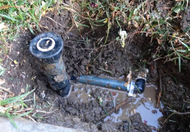 Complex Sprinkler piping, Sprinkler Repair, Dirty Work