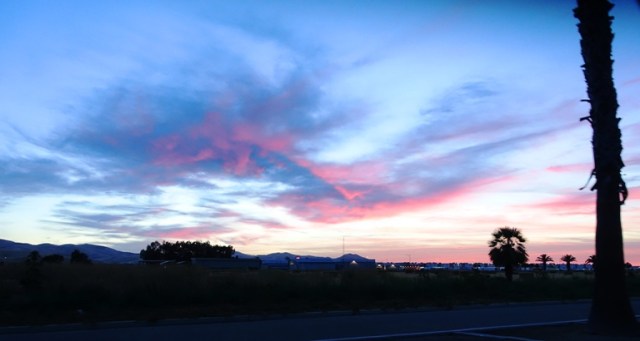 Red Sky, Sunset, California, Central Valley Sunset