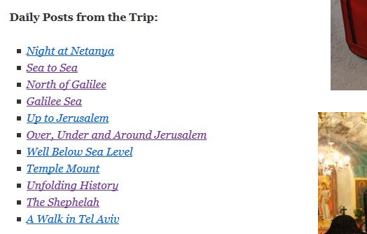 Bulleted list, blog post listing, blog changes