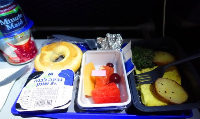 Plane Breakfast, TLV to SFO, Arrival Food