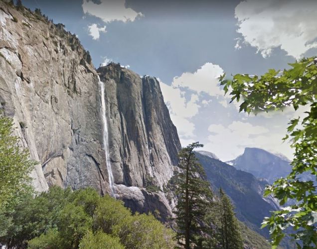 Virtual Hike, Google Maps, Yosemite Valley, Yosemite Falls