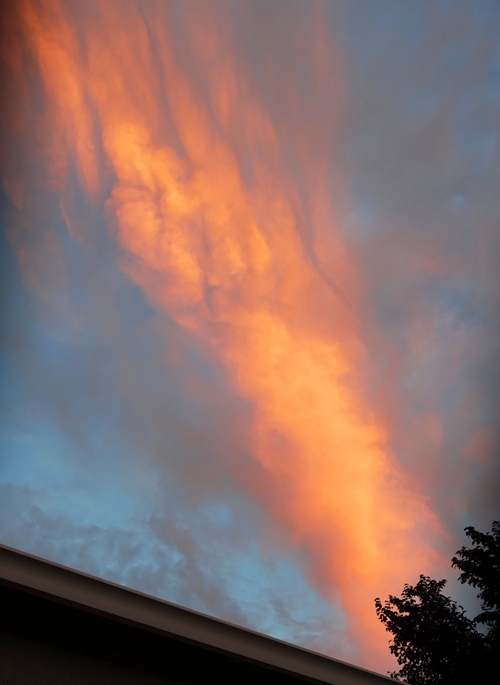 clouds, back set, sunset