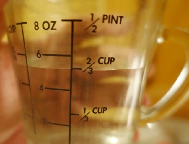 water measure, measuring cup, 2/3 cup